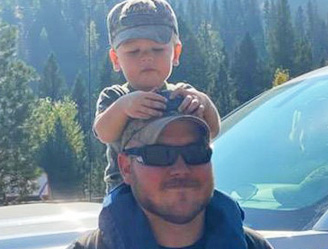 Dalton Mitchell with son, Lead Applications Engineer