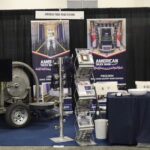 Trade show booth with machine